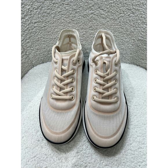 Chanel Beige Canvas Sneakers - Like New with Dustbag & Box - Size 37.5 - Picture 1 of 6